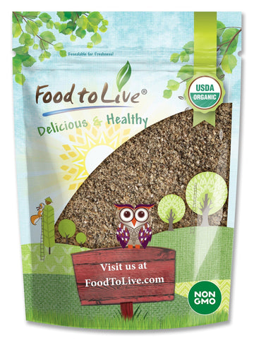 Food to Live Organic Chia Seeds Powder, 12 Ounces - Non-GMO Meal, Ground Raw Chia Seeds, Cold Milled, Kosher, Vegan, Bulk. Rich