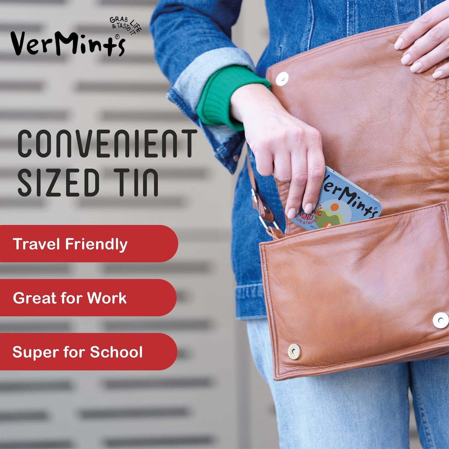 Organic Breath Mints By Vermints, Variety Pack With 6 Flavors, All Natural, Non-Gmo, Nut Free, Gluten Free, Vegan, Ksa Kosher, 1.41Oz Tins