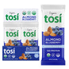 Tosi Almond Blueberry Protein Bars, Plant Based with Nuts, Gluten-Free Crunchy Snacks, Vegan, Organic, Flax & Chia Seeds, Soy-Fr