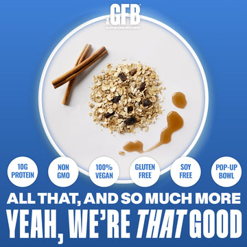 The GFB Maple Raisin Protein Oatmeal Cups - Unique Pop-Up Bowl - Gluten Free, Plant Based, Non GMO, Sustainably Made - Ridiculou