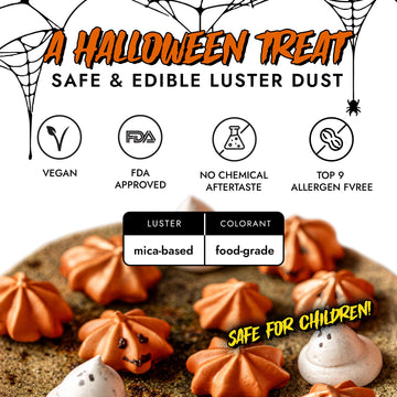 Mon Gasque Silver Luster Dust Edible Glitter For Cocktails 7G- Silver Edible Glitter - Vegan Silver Halloween Food Coloring - S