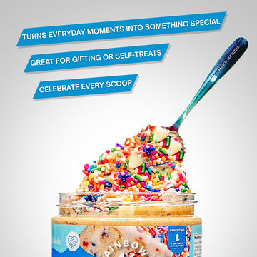 Rainbow Nut Butter, Birthday Cake Peanut Butter Spread, Treat, Snack, Vanilla Sprinkles Frosting, White Chocolate, High Protein