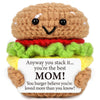 AVBODA Handmade Crochet Burger Toy for Mom - Birthday/Thanksgiving Gift - Colorful Mini Burgers - Model B-016