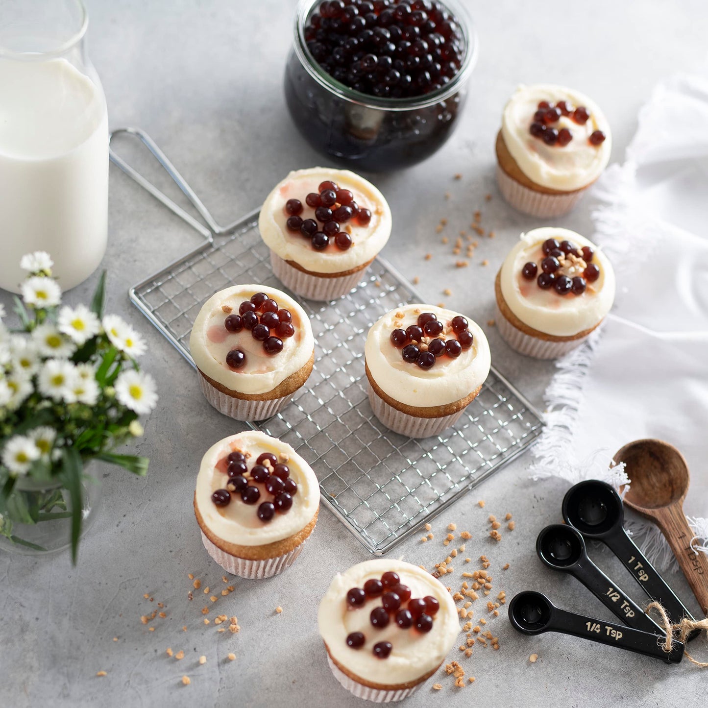 Strawberry Boba Pearls, Strawberry Popping Boba Bursting Boba, Strawberry Bubble Tapioca Pearls For Bubble Tea 1 Pound (Strawber
