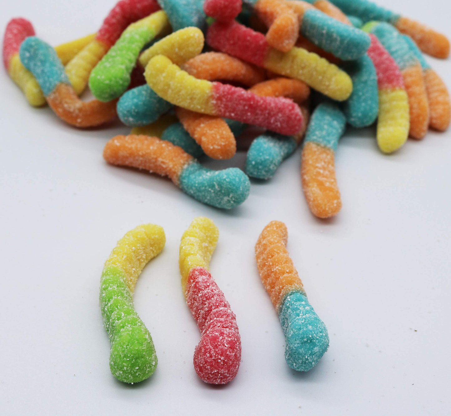 Smarty Stop Worm Gummy Candies (Assorted Sour Neon Worm, 2 Pound (Pack Of 1))