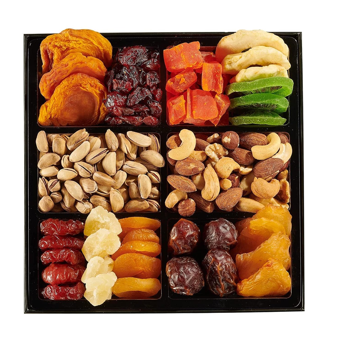 Mothers Day Dried Fruit & Nuts Basket Platter, Gourmet Food Bouquet Care Package, Healthy Kosher Snack Box - Her (12 Variety) (2