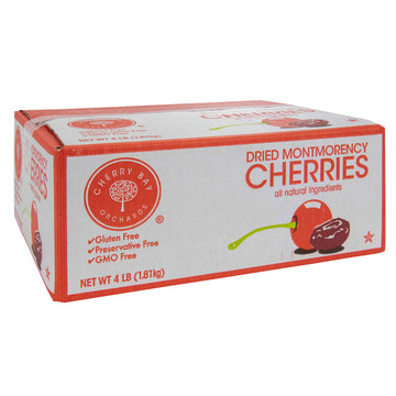 cherry Bay Orchards - Dried Montmorency Tart cherries (4 lb. box) - 100% Domestic All Natural Kosher certified gluten Free and g