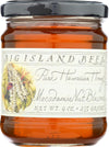 Unheated, Pure, Raw Macadamia Nut Blossom Hawaiian Honey, Single Floral Variety by Big Island Bees (9 oz Glass Jar)