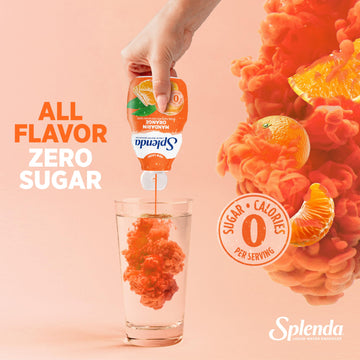 SPLENDA Liquid Water Enhancer Drops, Sugar Free, Zero Calorie, Natural Flavor, Concentrated Drink Mix, 3.11 Fl Oz Each Bottle (M