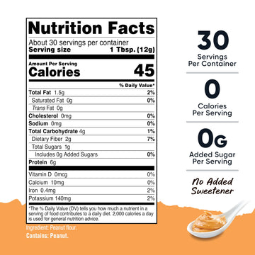 Nutricost Pantry Peanut Butter Flour Powder (30 Servings) (12.6 Oz) - 81% Less Fat Than Traditional Peanut Butter, Non-Gmo, Glut