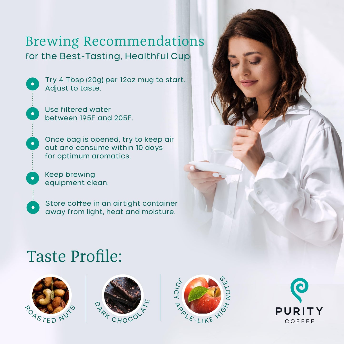 Purity Coffee Flow Original Medium Roast Ground Coffee For Focus And Clean Energy - Usda Organic And Third-Party Tested For Anti