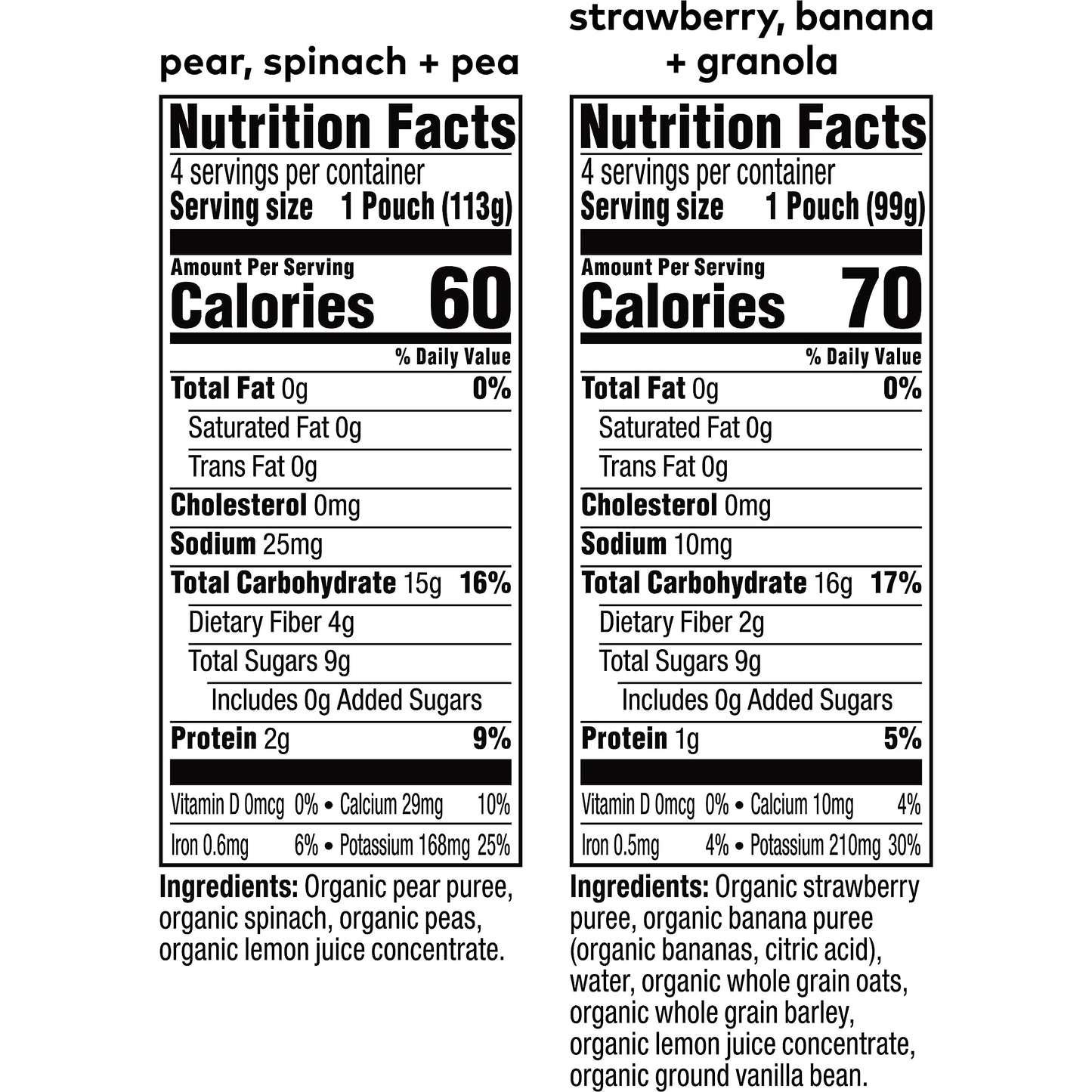 Plum Organics Stage 2 Organic Baby Food - Variety Pack - 4 Oz Pouch (Pack Of 8) - Fruit And Veggie Baby Food Pouch