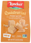 Loacker Quadratini Peanut Butter bite-size Wafer Cookies - 30% Less Sugar - Premium Crispy Wafers with Peanut Butter cream filli