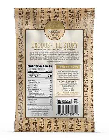 Passover Exodus Salami Chips (Original, 5 Pack)