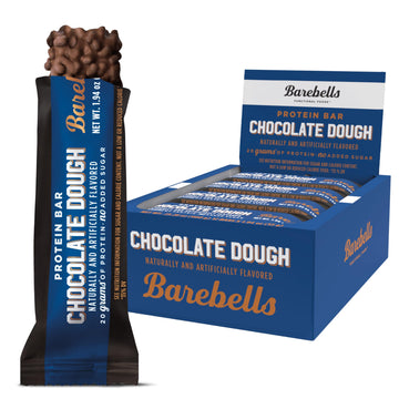 Barebells Protein Bars Chocolate Dough - 12 Count, 20G High Protein Treats - Chocolate Nutrition Bar With 1G Total Sugars - On-T
