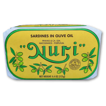 4-Cans Nuri Potuguese Sardines In Pure Olive Oil 125G Ea (500G Total)