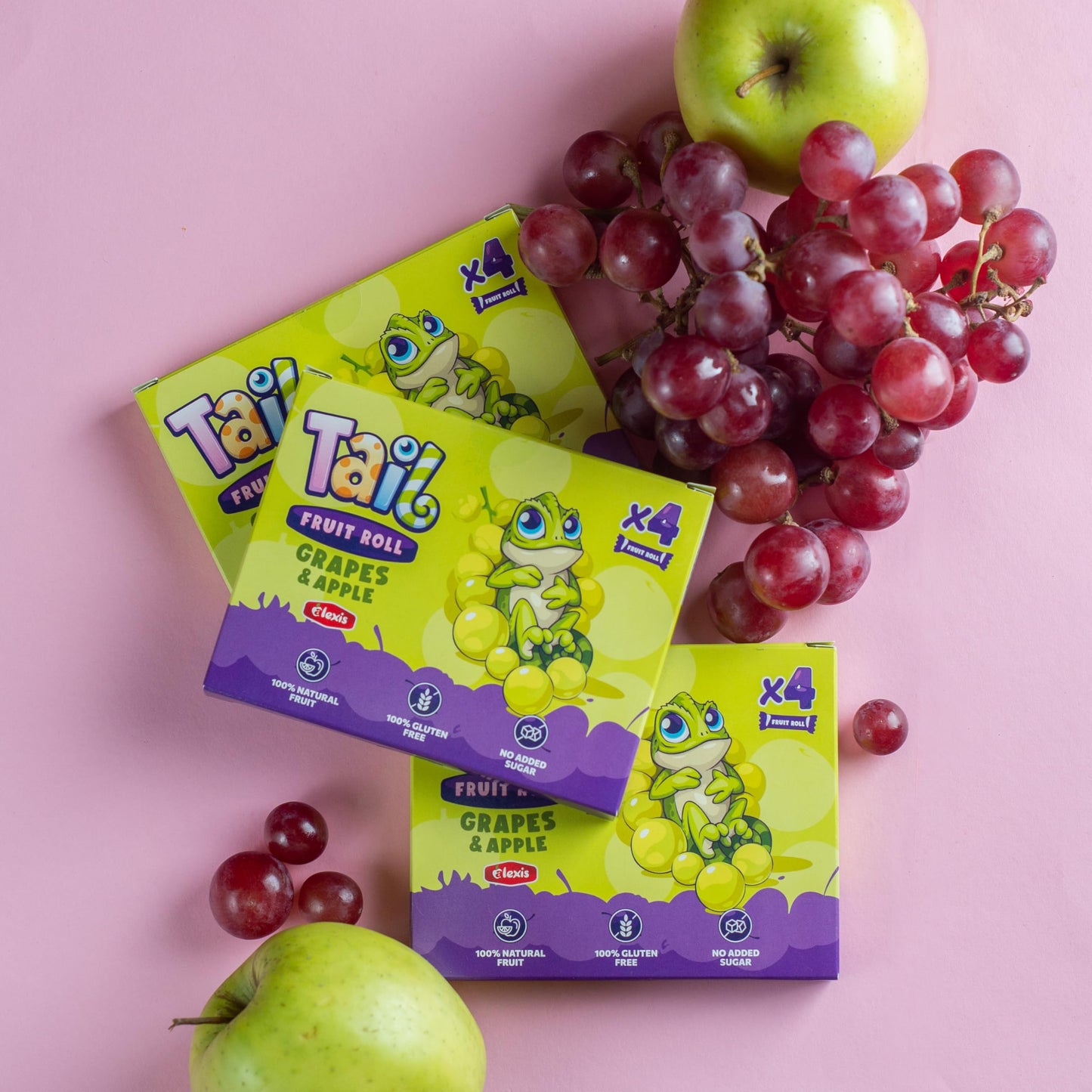 AVICENNA FOOD Tail Fruit Roll Healthy Snacks, G Flavor, 48 Individual Packs, Non-GMO, No Added Sugar