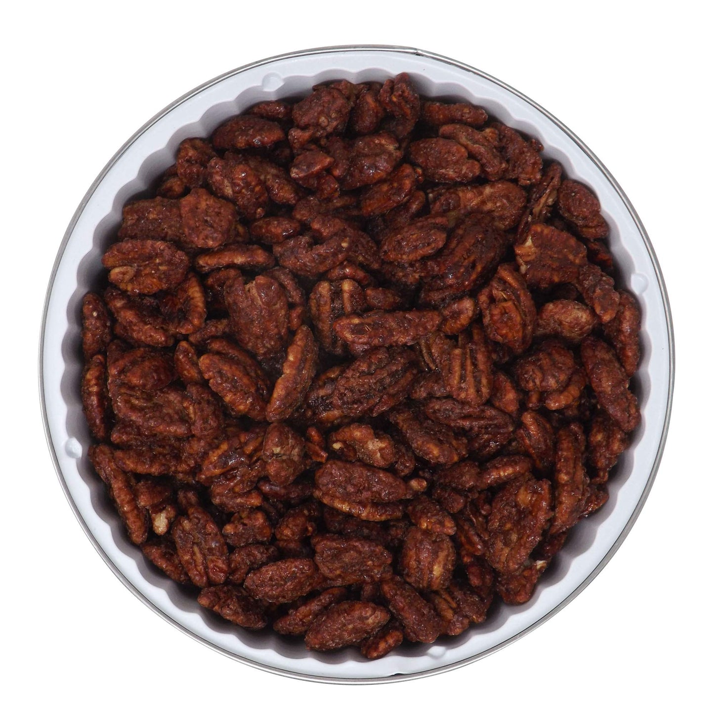 Gourmet Cinnamon Roasted Pecan Gift Tin 33 Oz (2.15 Lb) Artisan Hand-Roasted Nuts Fresh To Order By Popn Nuts
