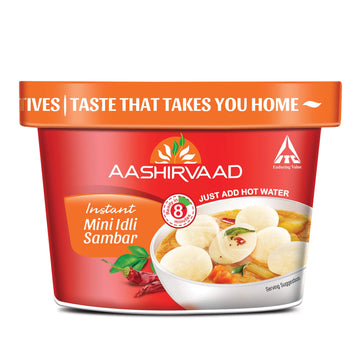 Aashirvaad Instant Meals Mini Idli Sambhar Cup, 80 G