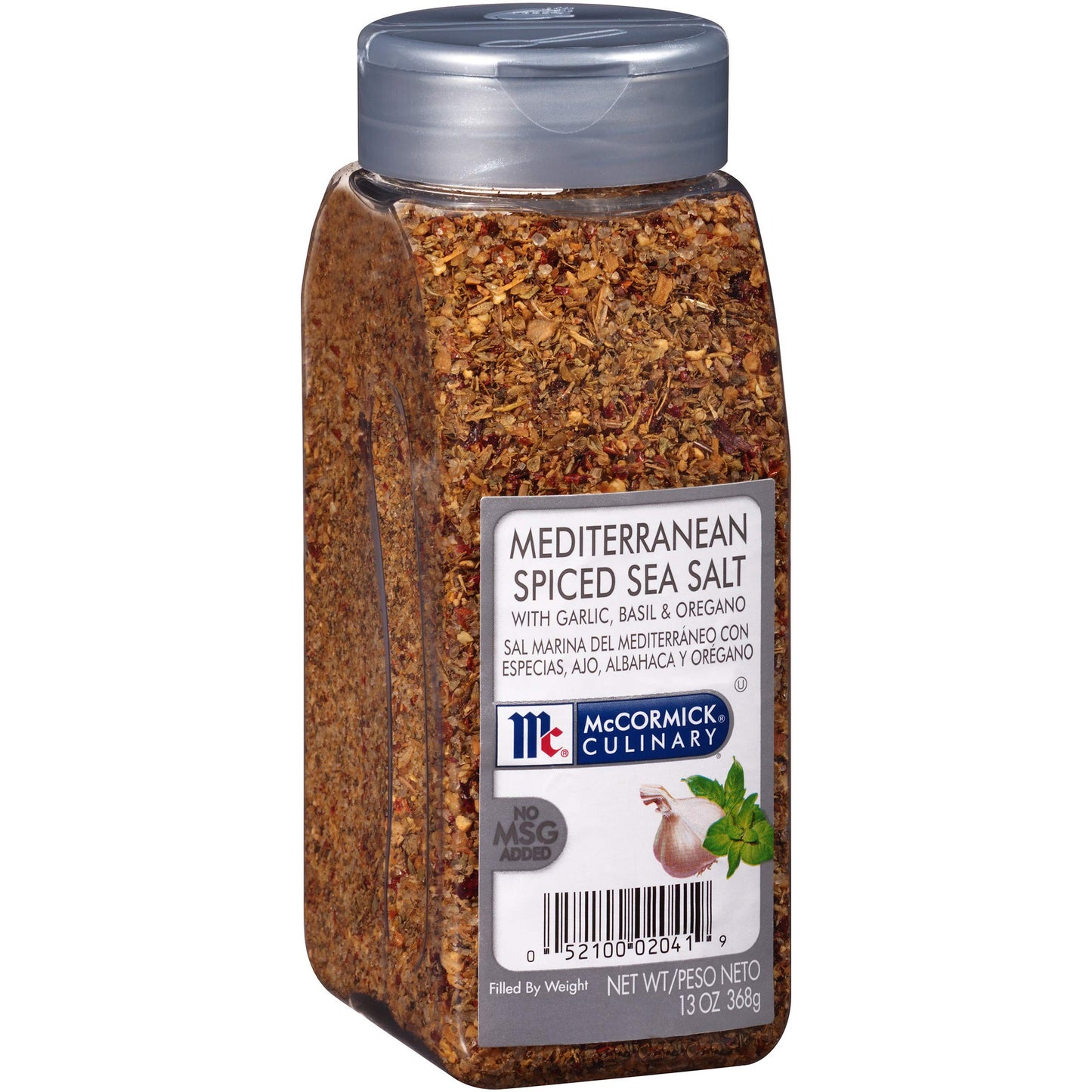 McCormick Culinary Mediterranean Spiced Sea Salt, 13 oz - One 13 Ounce Container of Mediterranean Spiced Sea Salt With Garlic, B