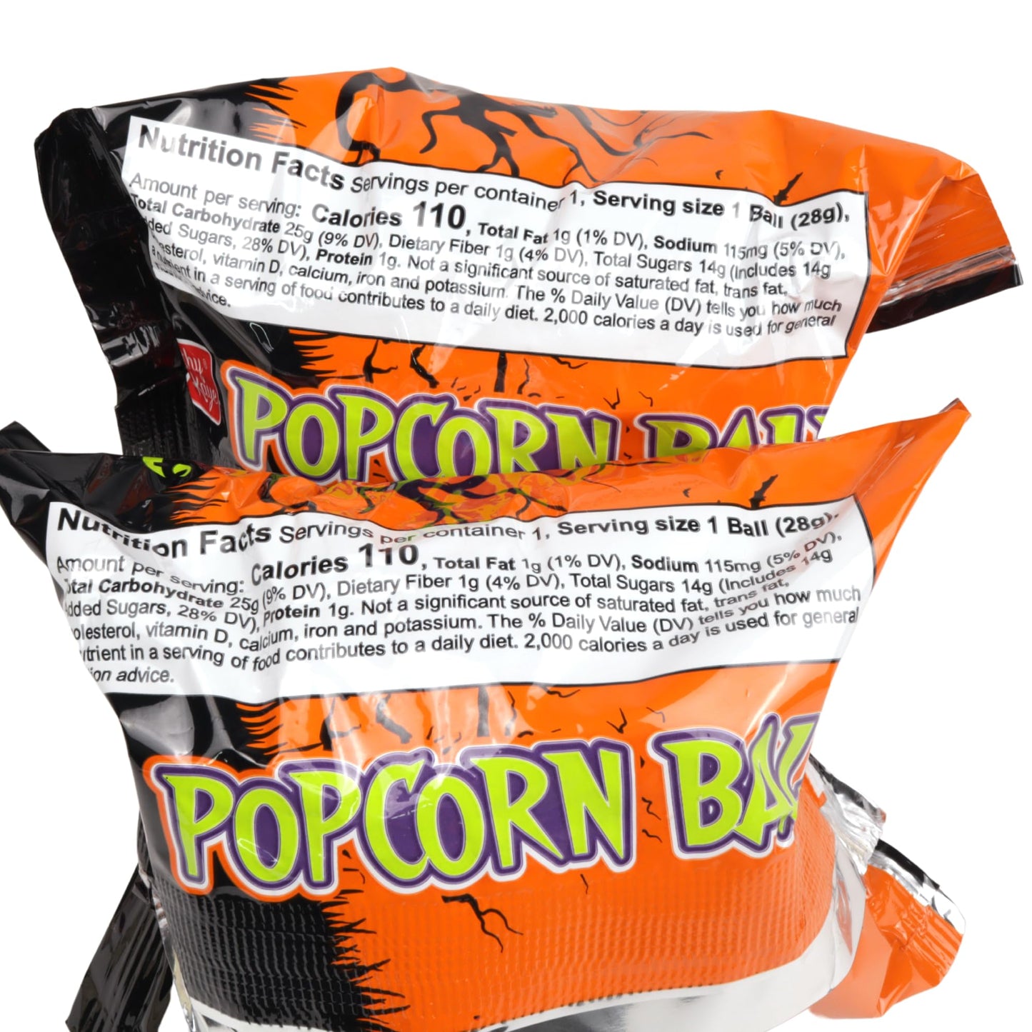 Kathy Kaye Halloween Popcorn Balls - Crunchy Sweet Treats for Trick-or-Treaters & Parties - Individually Wrapped 1 oz Snacks - G