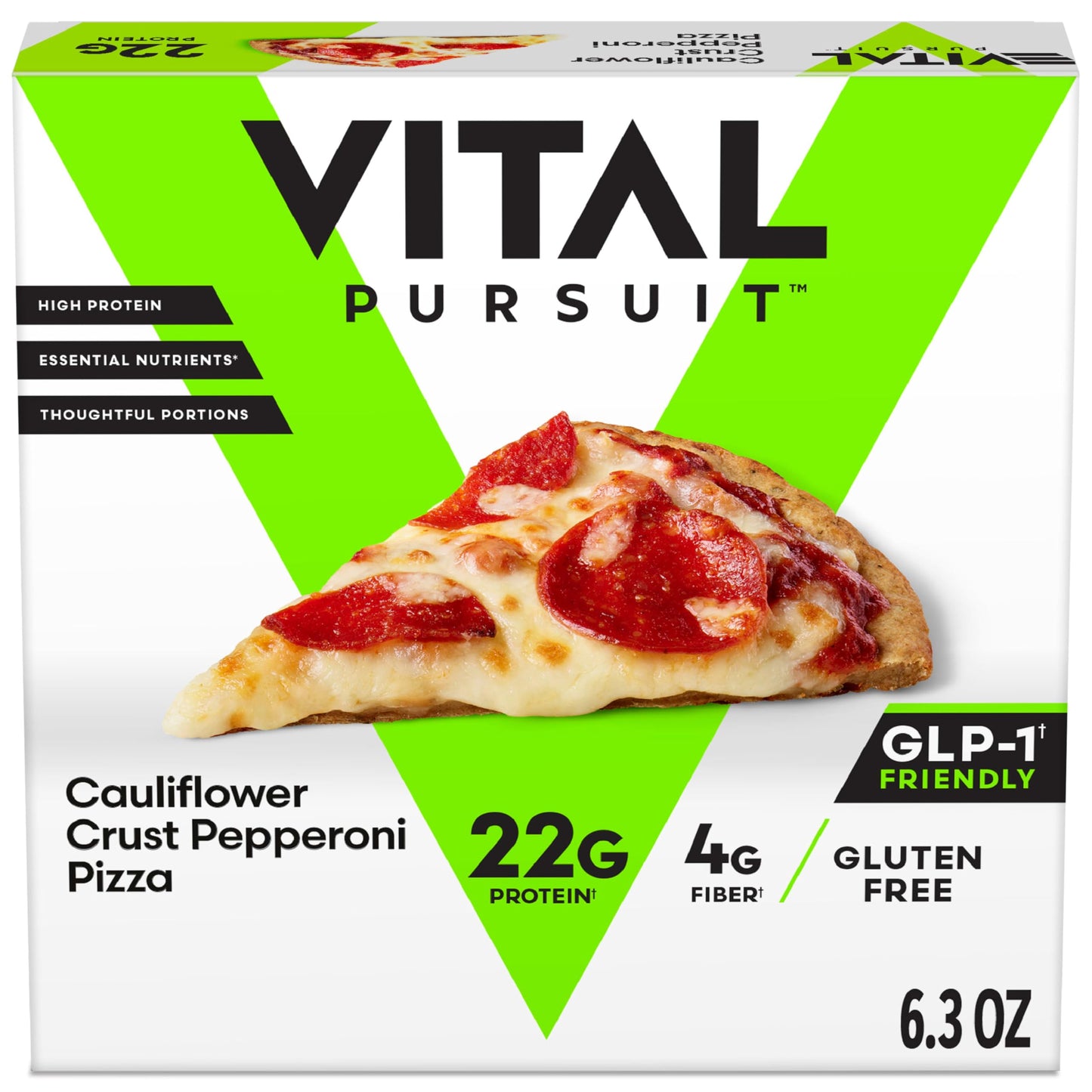 Vital Pursuit Cauliflower Crust Pepperoni Pizza, High Protein, Gluten Free, Air Fryer Ready, 6.3Oz 6.3 oz