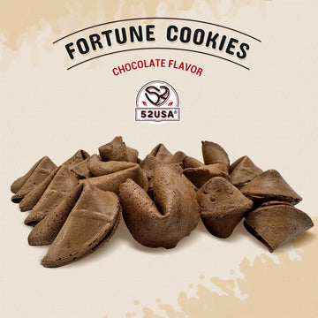 52Usa Fortune Cookies, Approx 350 Pcs, Chocolate Fortune Cookies, Bulk Fortune Cookies Individually Wrapped, Fresh Cookies, Chinese Fortune Cookies