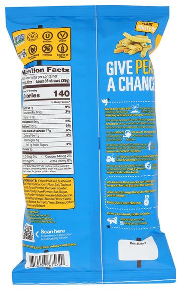 Hippeas Rockin' Ranch Veggie Straws, 3.75 Oz