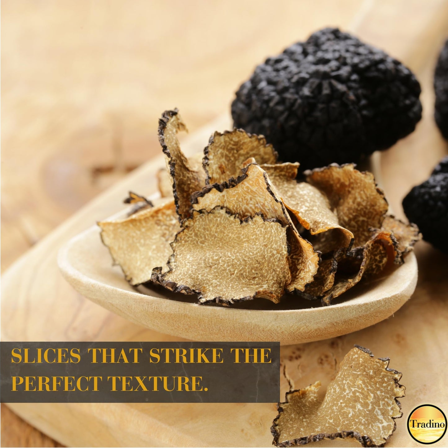 Tradino Premium Black Truffle Slices | Fresh Black Truffle Carpaccio | Luxury Gourmet Finishing | Ideal For Enhancing Dishes | 3