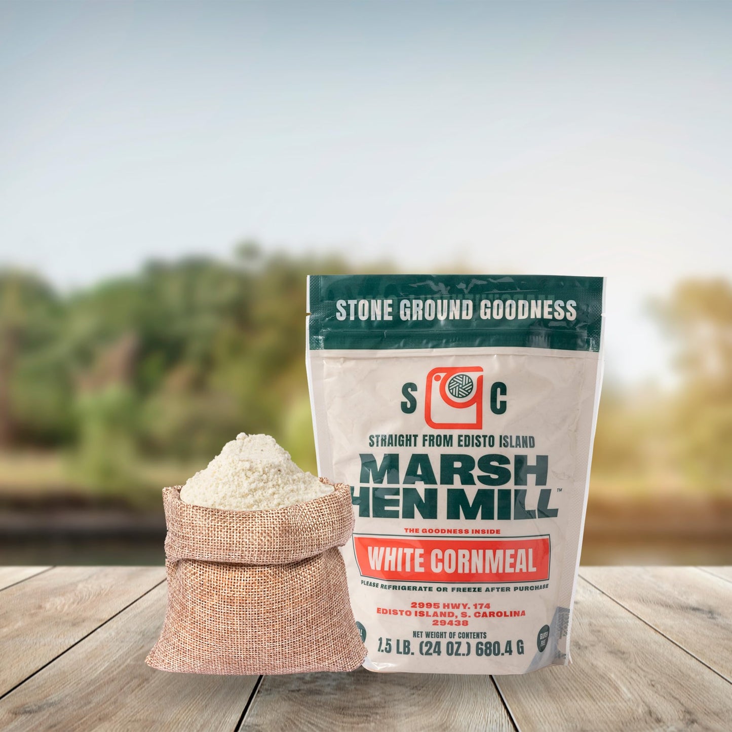 MARSH HEN MILL Stone Ground White Cornmeal Premium Heirloom Corn Flour All Purpose For Baking & Cooking Versatile & Consistent R