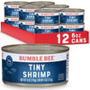 Bumble Bee Tiny Canned Shrimp, 6 Oz Cans (Pack Of 12) - Shrimp In Water, Cooked, Peeled, Deveined - 22G Protein Per Serving - Gluten Free