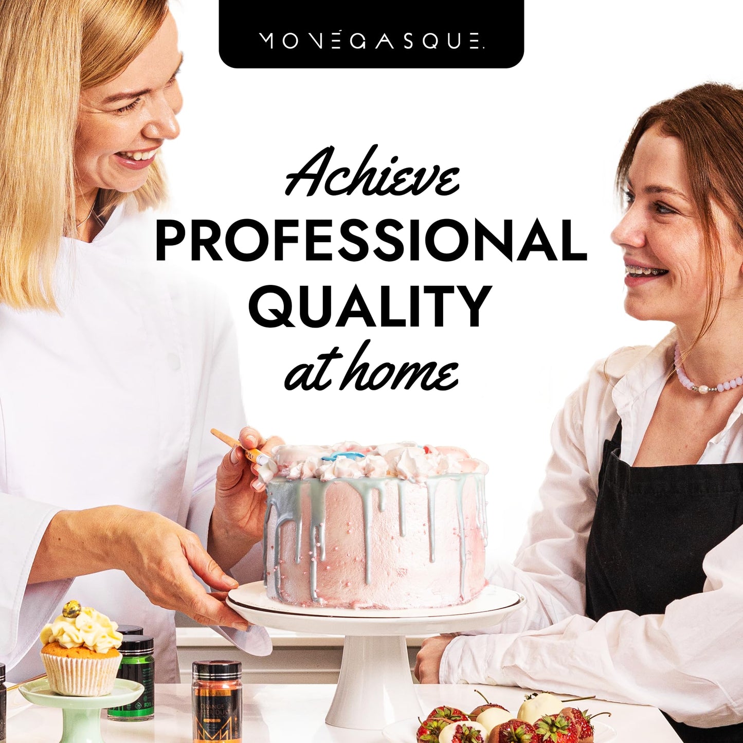 Mon  Gasque Gold Luster Dust Edible Glitter For Cocktails 7G - Premium Edible Gold Dust - Halloween Drink Decorations - Edible L