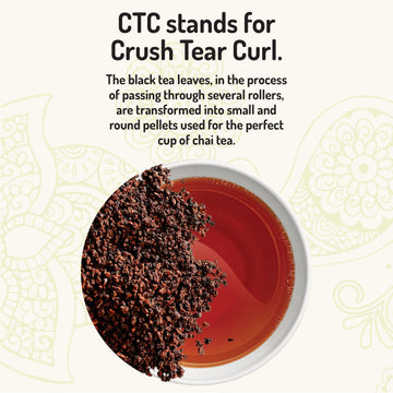 Tea India Loose Leaf Black Tea, CTC Assam, Strong Flavor, 32 Ounce, Caffeinated