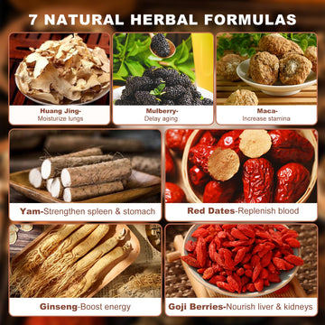 DELEIFCG Ginseng Tea Blend, 7 Ingredients Formula, 1 Pack of 25 Bags