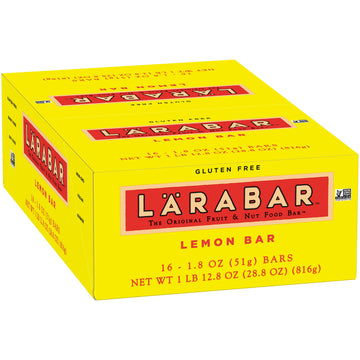 Lrabar Gluten Free Bar, Lemon Bar, 1.8 Oz Bars (16 Count), Whole Food Gluten Free Bars, Dairy Free Snacks