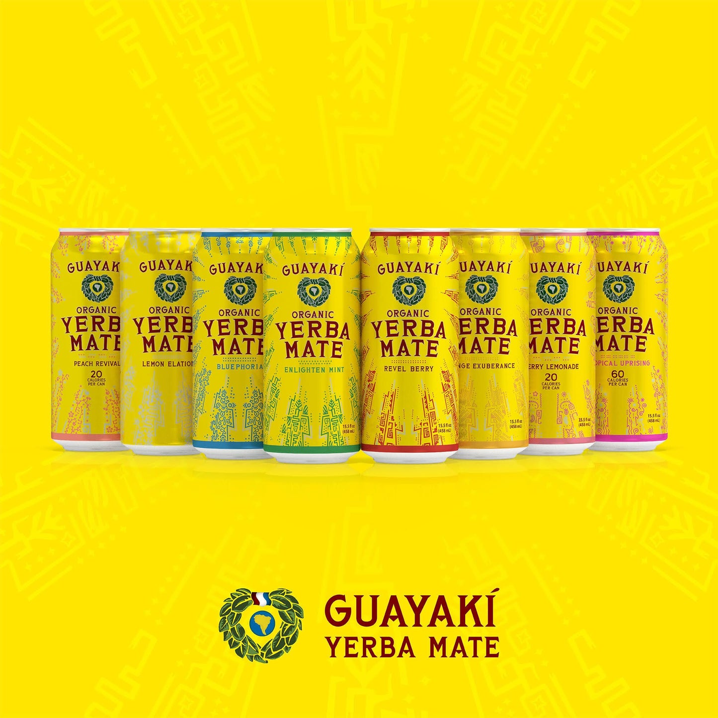 Guayaki Yerba Mate Energy Drink, Organic, 150mg Caffeine, 15.5 Fl Oz, Pack of 12