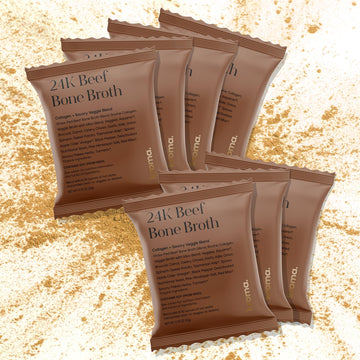 Kroma Premium Grass Fed Beef Bone Broth, Dairy & Gluten Free Powder Mix With Collagen, Protein, Turmeric & Other Organic Ingredi