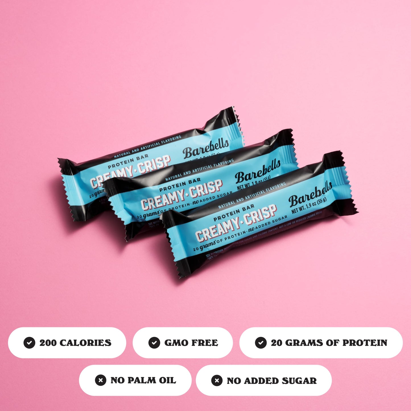 Barebells Protein Snacks Bars Creamy Crisp - 12 Count, 1.9Oz Bars 20G Of High Protein - Chocolate Protein Bar With 1G Of Total S
