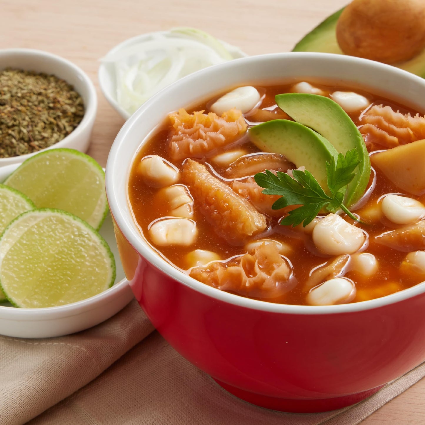 Chata Red Menudo Beef beef belly Stew with Hominy Corn 25 oz Can Pack of 3