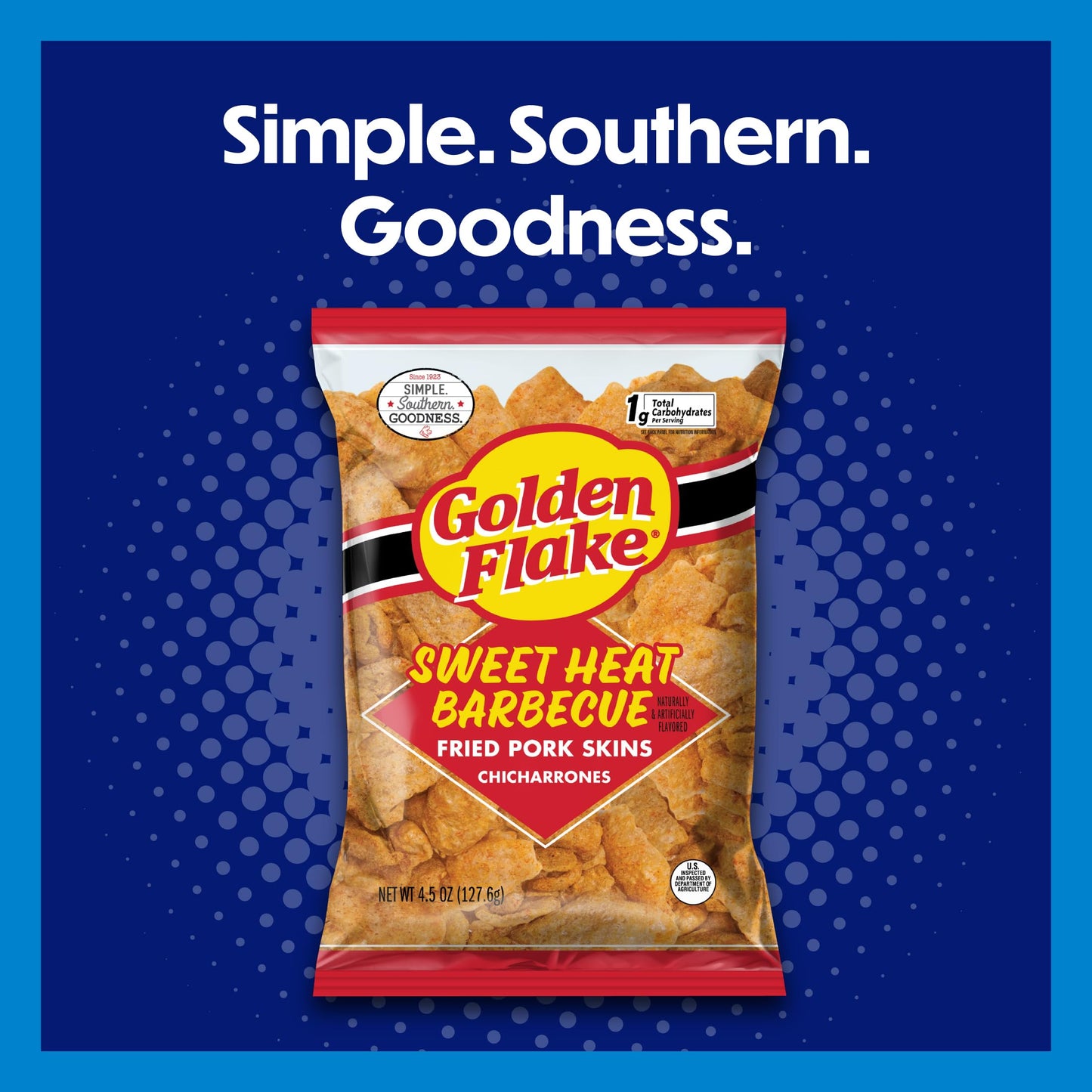 Golden Flake Sweet Heat Pork Rinds 4 oz Bags (Pack of 12) - Spicy-Sweet Crunchy Pork Skins - Gluten-Free Keto Snack with Bold Southern Flavor
