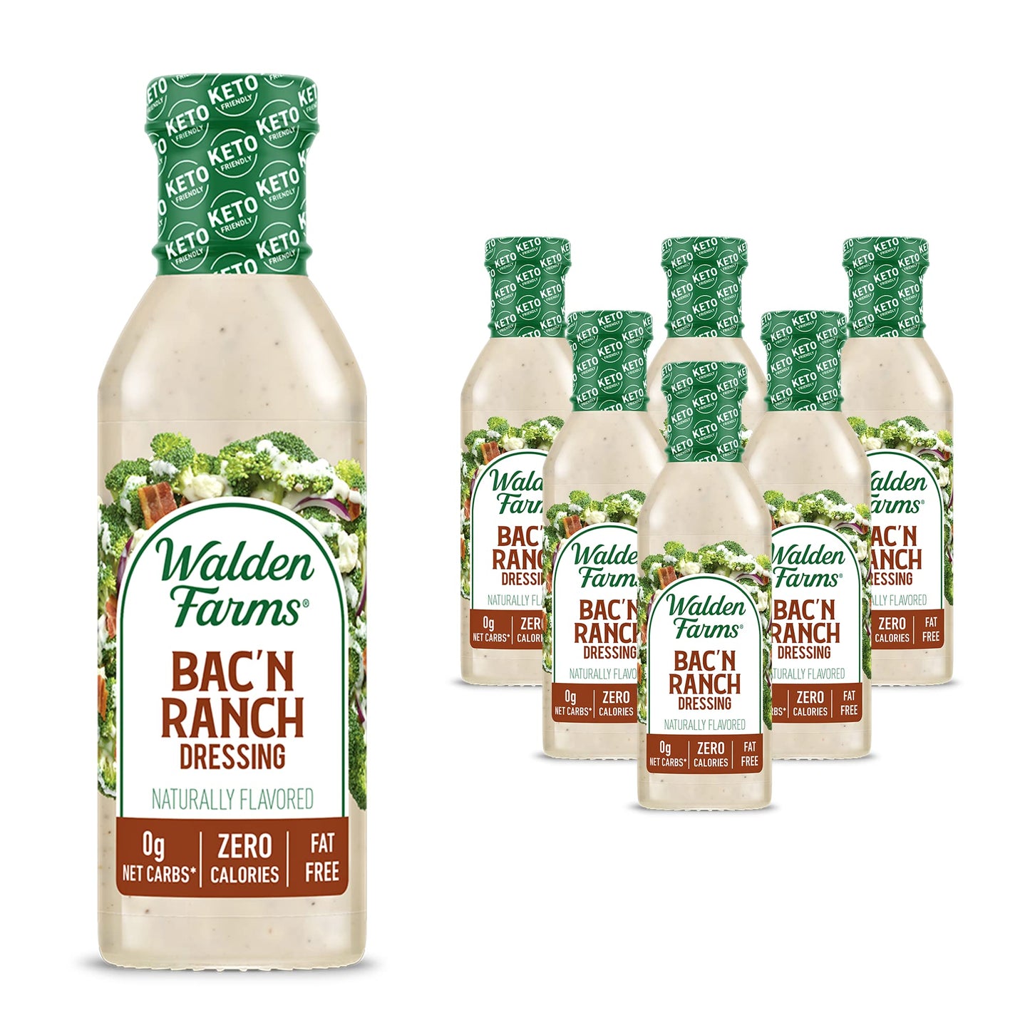 Bacon Ranch Dressing Calorie Free, 12 Fl Oz (Pack of 6)