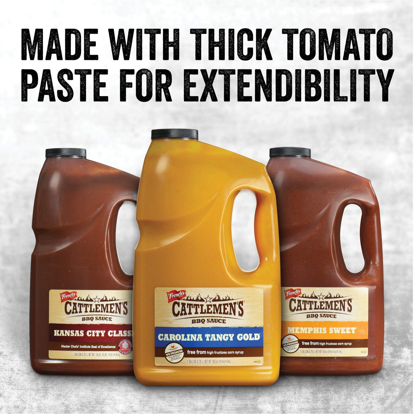 Cattlemens BBQ Sauce, Carolina Tangy Gold, 1 Gallon Bulk Container, Creamy Mustard & Sweet Molasses Blend