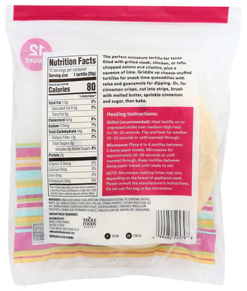 365 By Whole Foods Market, Flour Tortillas, Street Style, 11.85 Ounce