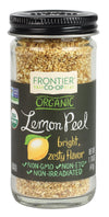 Frontier Co-Op Organic Lemon Peel, 1.70-Ounce Jar, Bright Zesty Lemon Peel For Tea, Baking, Marinades & Rubs