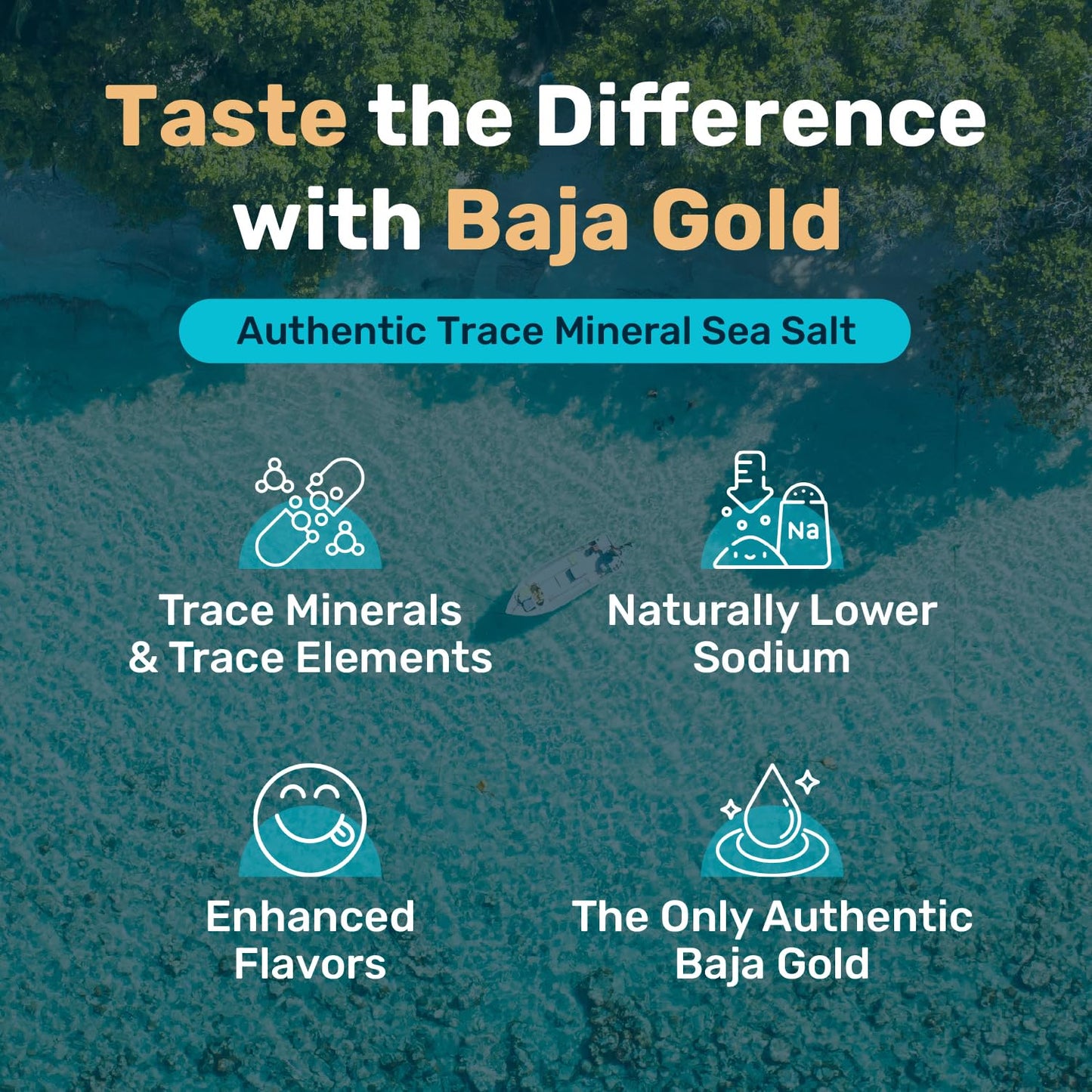 Baja Gold Mineral Sea Salt, Fine Grind, 1 Lb. Bag