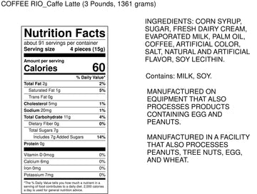 Adams & Brooks Coffee Rio Coffee Candy Bulk Candy 3 Pound Bag - Individually Wrapped Coffee Candies (Caffe Latte)