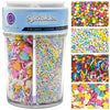Rainbow Sprinkles For Cake Decorating, Pastel Jimmies Pearl Bunny Confetti Sprinkle Mix For Cookie Baking Ice Cream Cupcake Deco