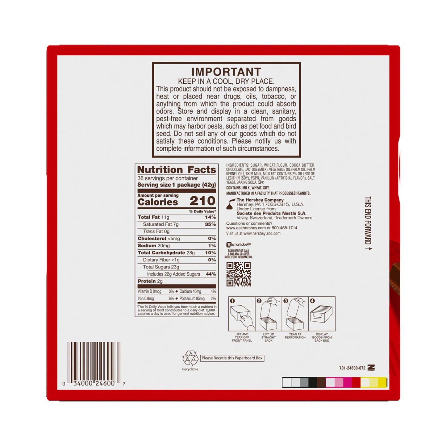 Kit Kat Milk Chocolate Wafer Candy Bars, 1.5 Oz (36 Count)