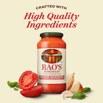 Raos Homemade Creamy Marinara Sauce with Mascarpone, 24 oz, All Purpose Tomato Sauce, Red
