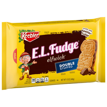 Keebler E.L. Fudge Elfwich Double Stuffed Cookies, 12 Oz. (Pack of 1)